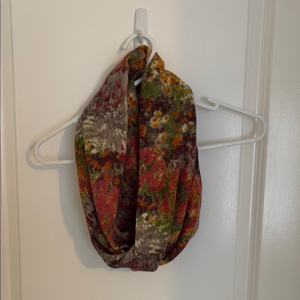 Anthropologie Floral Multicolor infinity Scarf
